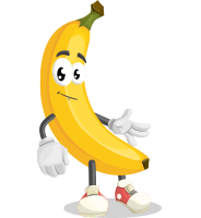 Cute Banana Cartoon Vector Character AKA Banana Peelstrong